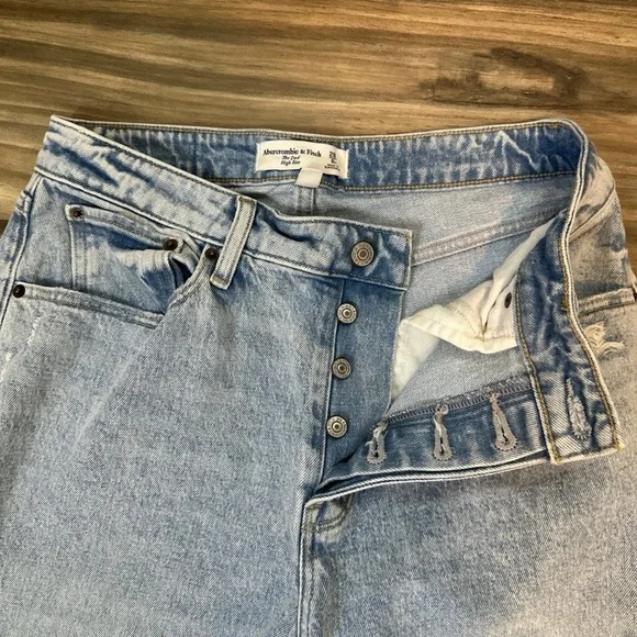 Abercrombie & Fitch curve love high rise dad jeans size 6/28 - Picture 2 of 5